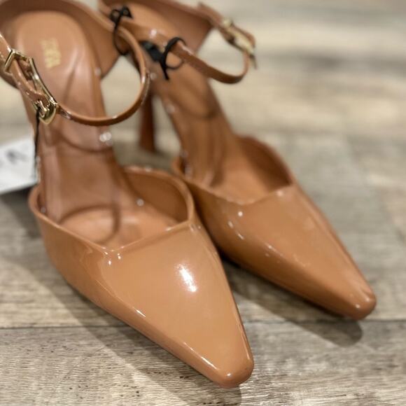ZARA Faux Patent Leather Heels NWT LAST ONE!!! - Picture 9 of 16